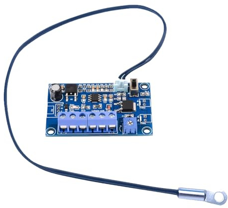 iHaospace 12V/24V PWM Lüftersteuerung Temperatur Modul für 2/3/4-Draht-Lüfter oder Motor 4A mit LED-Anzeige Unterstützt die Steuerung der doppelten Lüftergeschwindigkeit