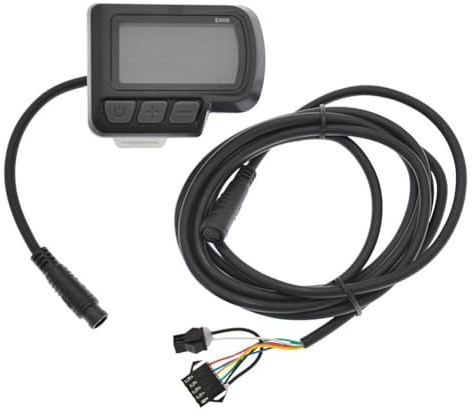 Kivivaka E-for Bike LCD Display Control Panel 6-Pin, 24V/36V/48V Compatible for Electric for Bicycle and Scooter, Black