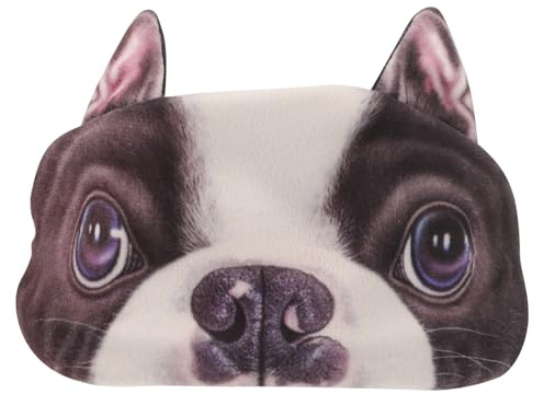 SILENRADAWN Masque de Sommeil à Motif Animal Mignon en Peluche Courte, Cache-yeux Léger et Confortable, Bloque Parfaitement la Lumière pour Dormir Bureau la Maison