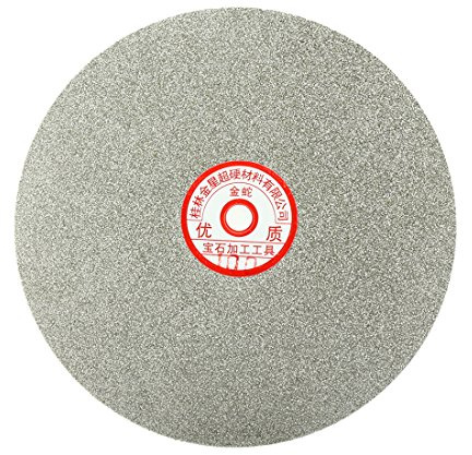 sourcingmap 200mm 8-inch Grit 100 Diamond Coated Flat Lap Disk Wheel Grinding Sanding Disc