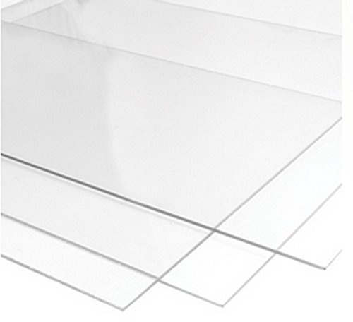 RuudraScott 500mm x 500mm Clear Acrylic Perspex Plastic Sheet - 2mm, 3mm, 4mm, 5mm, 6mm Thicknesses (2mm Thick)