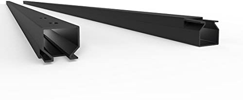 SCOS Smartcosat Lot de 5 goulottes à visser en PVC Noir 12 x 12 x 2000 mm