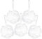 BRUBAKER Cosmetics - Fleur de bain & douche - Lot de 5 - Éponge exfoliante - Qualité supérieure - Nylon - Blanc