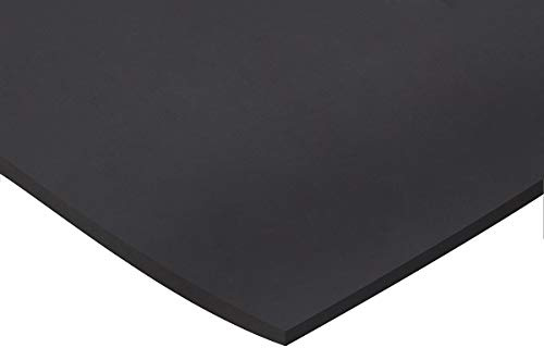 RS PRO Gummimatte Neopren, Schwarz, 1 m x 3 mm x 600mm 1.4 g/cm³, 70 °C