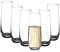 Amisglass Champagne Glass Set of 6, Crystal Glass Stemless Champagne Flute Glass Ideal for Cocktails & Sparkling Wine Perfect, 300 ML