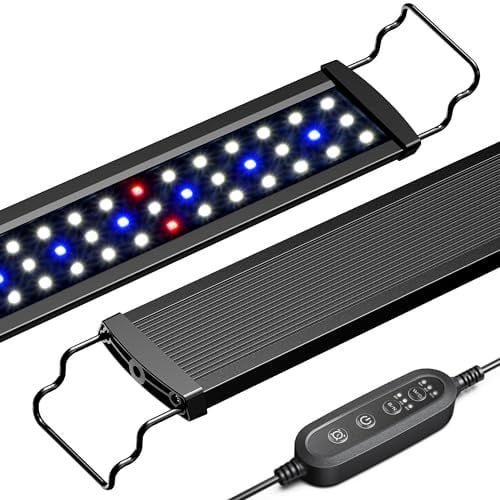 NICREW SlimLED Aquarium Plants Light, Fish Tank Light with Wired Timer and Extendable Brackets, 118-155 cm
