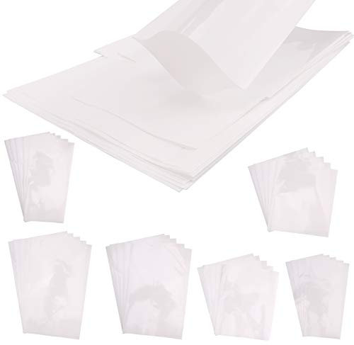 KINBOM Film Termoretraibile per Sublimazione 30pcs Sacchetti Termorestringenti, Tubi Termoretraibili Bianchi, per Sublimazione di Tazze e Spazi Vuoti (6 Diverse Dimensioni)
