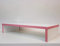 Henor Soporte Monitor Elevador TV de Madera TV 82 x 26.5 x 12 cm Soporta 50 Kg. Blanco Canto Rosa