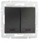 Interrupteur Encastrable Double avec Voyant Lumineux LED DOMO Graphite