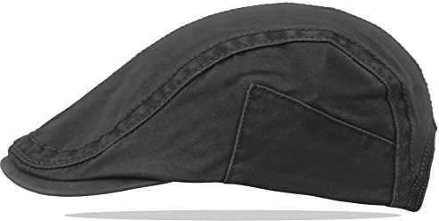 Van Der Rich ® - Schirmmütze aus Baumwolle Flatcap Einstellbar - Herren (Dunkelgrau, One Size)
