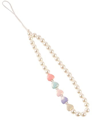 Uposao Handy Handgelenk Lanyard, Bunt Anti Verlorene Perlen Lanyard Handykette Charme Handy Schmuck Perlen Telefon Kette Strap Schlüsselanhänger Anhänger für Kamera Schlüsselbund USB-Stick,Liebe