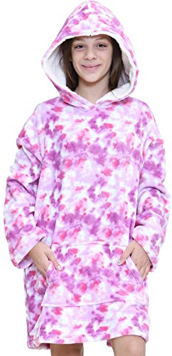 A2Z 4 Kids Mädchen Jungen Oversized Hoodie Snuggle Super Weiches - Snuggle 956 T.D Lilac Kids