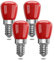 Bonlux 4x 3W E14 Rote LED Glühbirne, E14 Rote dekorative Led-Glühbirne, 25W Roter Glühbirnen-Ersatz, Geeignet für Ambiente-Beleuchtung, Halloween, Weihnachten dekorative Lichter