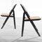 LIMHOME | 2er Set Essstuhl Klappstuhl Holz/Rattanstuhl aus Holz und Wiener Geflecht Holzklappstuhl Esszimmer Klappstuhl (Sitzfläche aus Rattangeflecht, Schwarz)