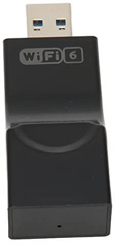 Dpofirs Adaptador WiFi 6 para PC de Escritorio, Portátil, Adaptador de Red Inalámbrica, Adaptador USB WiFi 6 de Doble Banda, 2,4 GHz, 600 Mbps, 5,8 GHz, 1200 Mbps, Dongle WiFi de Alta