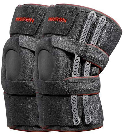 PROIRON Warm Knee Brace with Side Stabilizers and Patellar Gel Pads, Adjustable Compression Knee Brace for Meniscus Tear, Arthritis, Male, Female Injury Recovery, ACL, Joint Pain, Walking, Sports