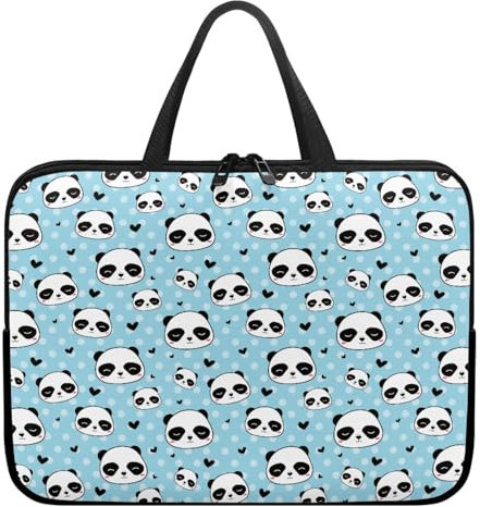 Surwin Housse pour Ordinateur Portable,Motif Fraise Housse Imperméable Ordinateur Portable Housse de Protection Ordinateur avec Poignée et Fermeture Éclair (17 Pouces,Coeur d'amour)