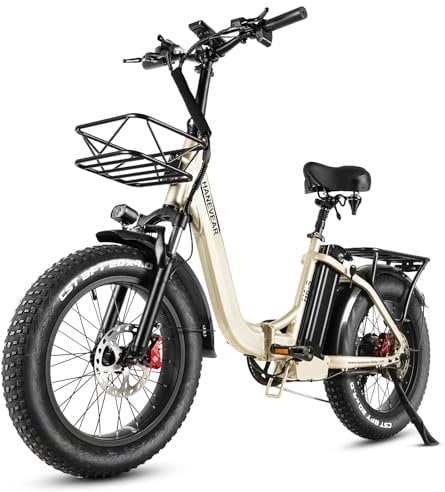 HANEVEAR Elektrofahrräder 20 Zoll E Bike Klapprad Pedelec 24Ah/48V Lithium-Akku | bis zu 140km, 250W Heckmotor, Hydraulische Bremse, Elektrofahrrad Trekking/City Pedelec für Damen und Herren