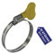AZISHA Lot de 10 colliers de serrage de 25 à 40 mm avec écrou papillon en acier inoxydable | Collier de serrage de 9 mm pour piscine, machine à laver, voiture (30-50mm Jaune - 12 Pièces)