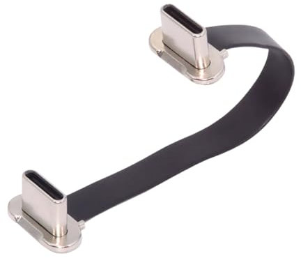 CY Câble coudé USB-C Type C vers USB-C, câble d'alimentation plat Ultra fin USB2.0, câble de données 65W, Charge rapide pour ordinateur portable, tablette, téléphone, 7cm