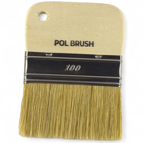 4 Inch Flat Paddle Paint Brush - High European Quality - Natural Bristles No Handle - for Home, Wood, Walls, Art, Trim & Furniture - for Acrylic, Oil, Stain, Chalk & Latex Paints