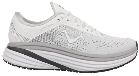 MBT Damen-Laufschuhe M-3000 LACE UP, Anatomische und Bequeme Laufschuhe, Physiologische Komfort- und Stabilitätsschuhe mit gebogener Sohle, Weiße