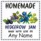 39 Hedgerow Jam Jar Labels, Stickers Square Design Personalised with Any Name
