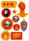 Daged Kommunismus CCCP Aufkleber Karte 10 Stück - PKW Auto Motorrad Biker Flagge Fahne Vinyl AK