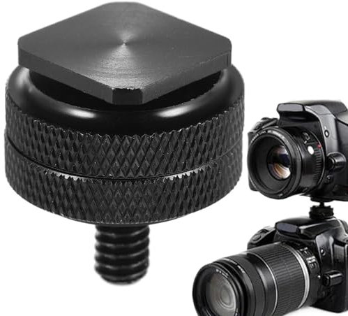 Adaptateur de montage pour griffe flash pour appareil photo, adaptateur de montage pour griffe flash | Vis 1/4 double couche sur chaussure chaude - Poignée de griffe pour caméra d'action, pour trépied