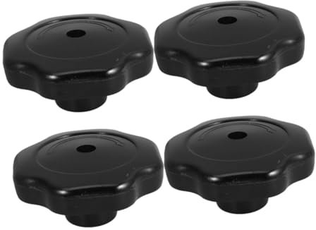 Gadpiparty 4 Pièces Recharges Effaçables à Chaud Bague De Siège De Serrage Porte-clés Uniques La Commode Poignées Boutons Recharges De Pistons Boutons Modernes Plastique Black