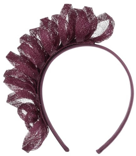 Seeberger Vinalea Sinamay Fascinator Haarschmuck Kopfschmuck Haarreif (One Size - Pflaume)