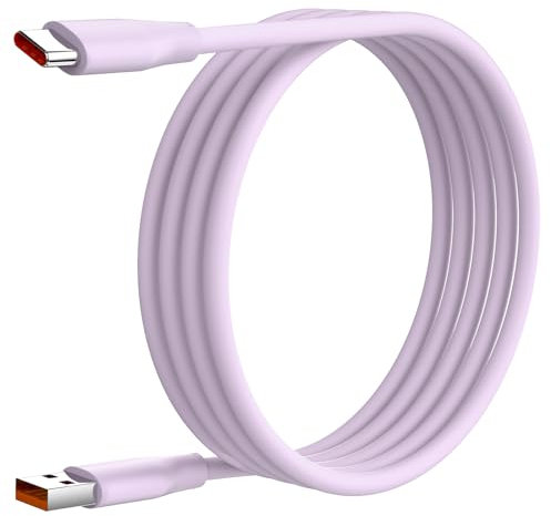 Cavo USB Type-C 2M,120W 6A Turbo Cavo USB C per Xiaomi Redmi Note 14 13 12 11 Pro,Cavo Turbo di Ricarica in Silicone per Redmi 14C Cavo Turbo di Ricaric per Xiaomi 15 14 13 Ultra 14T POCO F6 X7 Pro