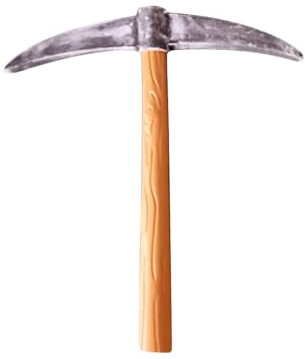 AOVNA Mattock Hoe Halloween Pickaxe Shovel Prop Fake Pickaxe Model for Halloween Party Butcher Costume Accessories