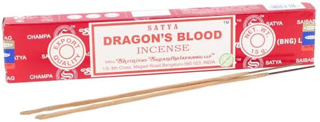 GURU SHOP Satya Incense Räucherstäbchen, Indische Räucherstäbchen 15 g - Dragons Blood, 21x4x2 cm