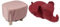 ZJchao Animal Otomana, Taburete de Pie Pequeño Taburete de Reposapiés en Forma de Elefante con Colchones Suaves de Colchón para Niños para Dormitorio, Silla, Escritorio, Oficina, Sala de Estar, (rojo)