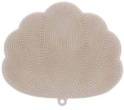Bortivier Wall-Mounted Hands-Free Back and Foot Scrubber with Suction Cups - Deep Clean and Exfoliate in the Shower Khaki Easy to Use 30 X 25.5cm