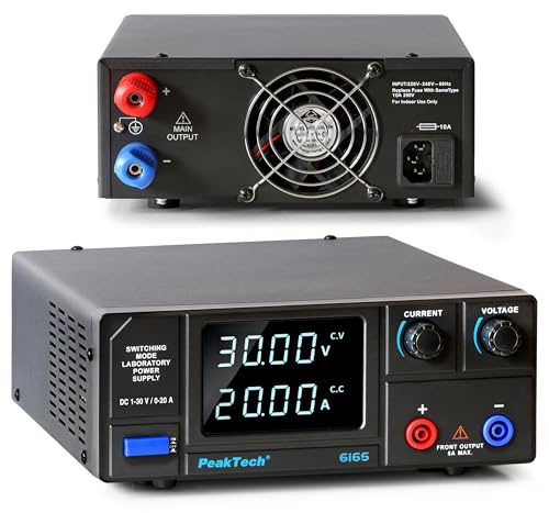 PeakTech 6165 - Labornetzteil DC 1-30V 0-20A 600W Labornetzgerät