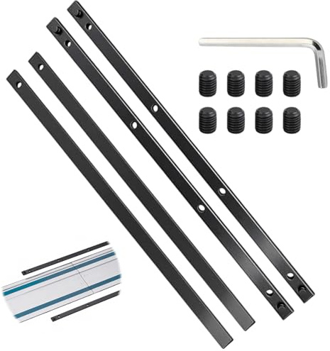 Schienenverbinder set 4 Stück Führungsschienenadapter für Makita | Vorhangschiene Verbinder Inklusive Sechskantschlüssel und Schrauben Vorhangschiene Verbinder Set für Festool Führungsschiene