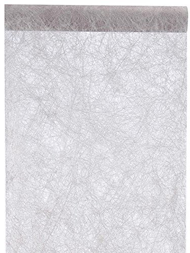 Santex NEU Tischläufer Faseroptik grau, 30cm x 5m