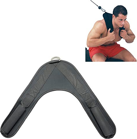 HemeraPhit abdominaux Crunch Sangles abdominaux Ceinture d'épaule en Nylon Home Gym Barbell Sangle