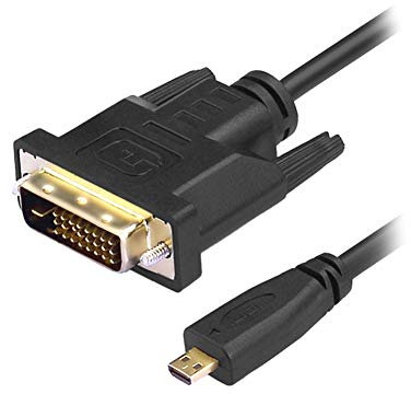 R08 180 cm Câble micro HDMI sur DVI 24 + 1 Câble appareil photo numérique portable MP4 Caméscope