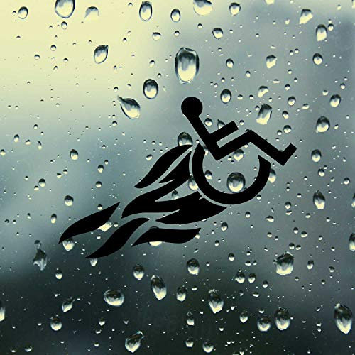 SUPERSTICKI Race Disabled Rollstuhl ca 20cm Auto Aufkleber Tuning Spruch Fun Lustig Aufkleber Decal Sticker aus Hochleistungsfolie