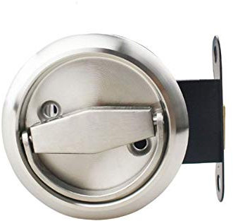 NUZAMAS Verrou de porte rond en acier inoxydable 304, pour chambre à coucher, cuisine, salle de bain, buanderie