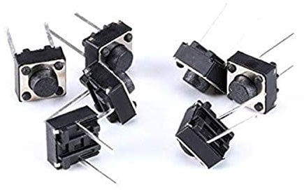 Youmile 100PACK Tact Button Schalter 2 Pin DIP 6x6x5mm PCB Momentary Tactile Tact Push Button Switch