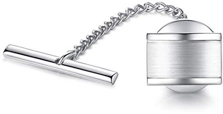 HONEY BEAR Herren Tie Pin Tack Krawattennadel für Hemdzubehör,Geschäftliches Hochzeitsgeschenk,MEHRWEG (Silber)