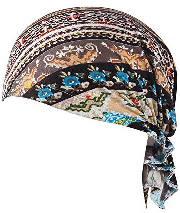 Bandana, berretto estivo, traspirante, sotto il casco, protezione UV, per la pirata, per la bicicletta, per lo sport, per il ciclismo, da uomo e da donna, caffè, Taglia unica