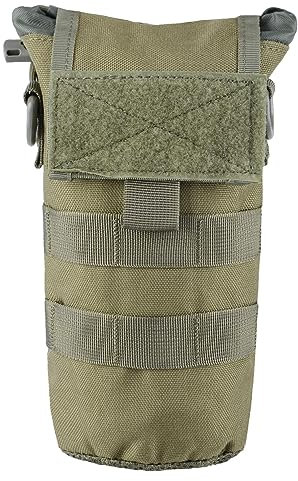 TRIWONDER Molle Water Bottle Pouch Military Drink Carrier Bag Holster Protector Tactical Water Bottle Holder for Backpack Hiking Camping Cycling (02 Green)