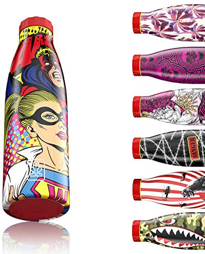 Bboom Borraccia Termica 500 ml Bottiglia Termica Acciaio Inox Thermos 24 Ore Freddo & 12 h Caldo Regalo Uomo Donna Design Made in Italy Ecologica e BPA Free