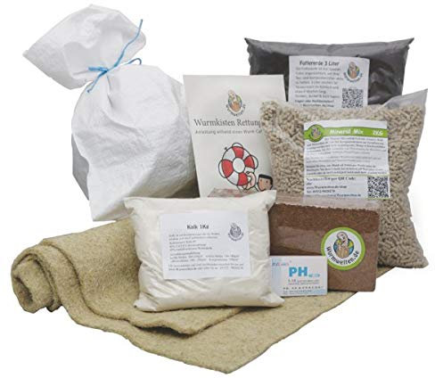 Wurmkisten Starter Set mit ca. 1000 Kompostwürmern