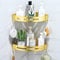 Duschregal Ohne Bohren, Duschablage Eckregal Space Aluminium Badezimmerregal Wandmontage Dreieck Duschkorb mit Haken Badregal Organizer für Shampoo,Anti Rost(2 Stück,Sandstrahlen Gold)